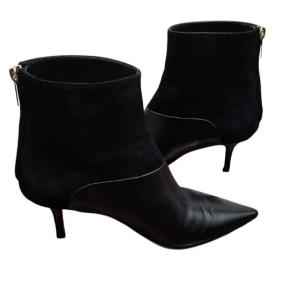 Jimmy Choo Black Suede/LeatherAnkle Booties Women's Size EU 34.5/US 4.5